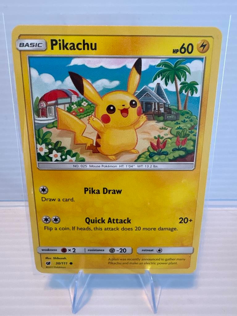 Pikachu 30/111 Crimson Invasion Pokémon Kaart NM, Ophalen of Verzenden, Zo goed als nieuw, Losse kaart