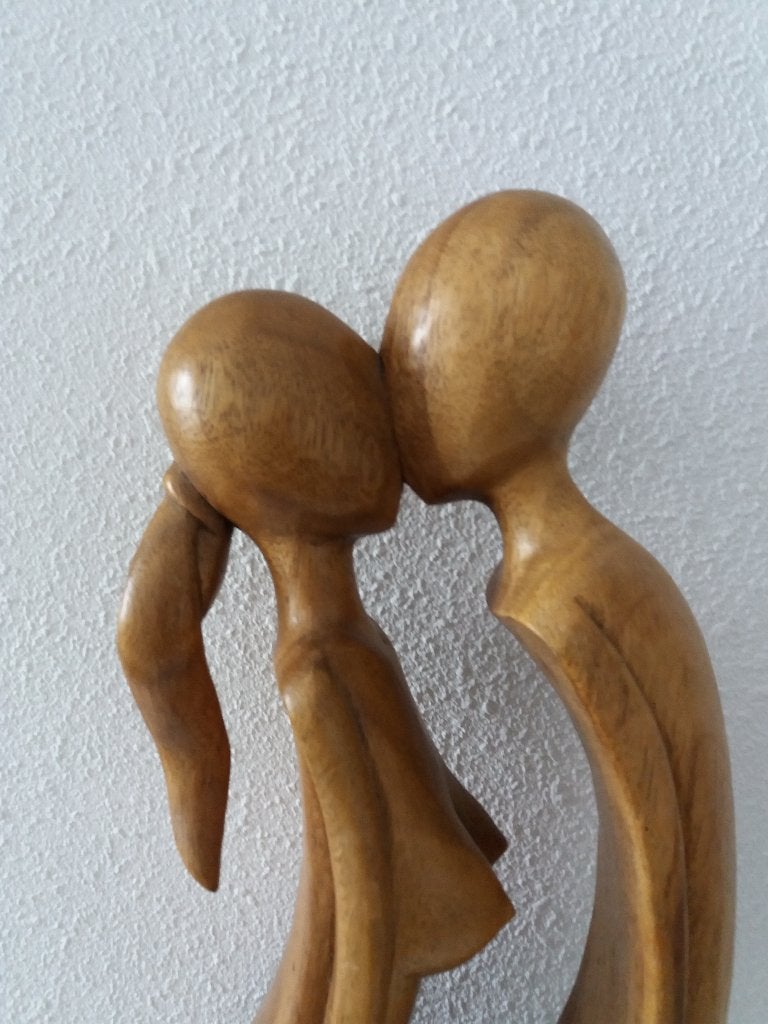 HOUTEN BEELD LOVERS, Antiek en Kunst, Ophalen of Verzenden, Hout, 50 - 100 cm