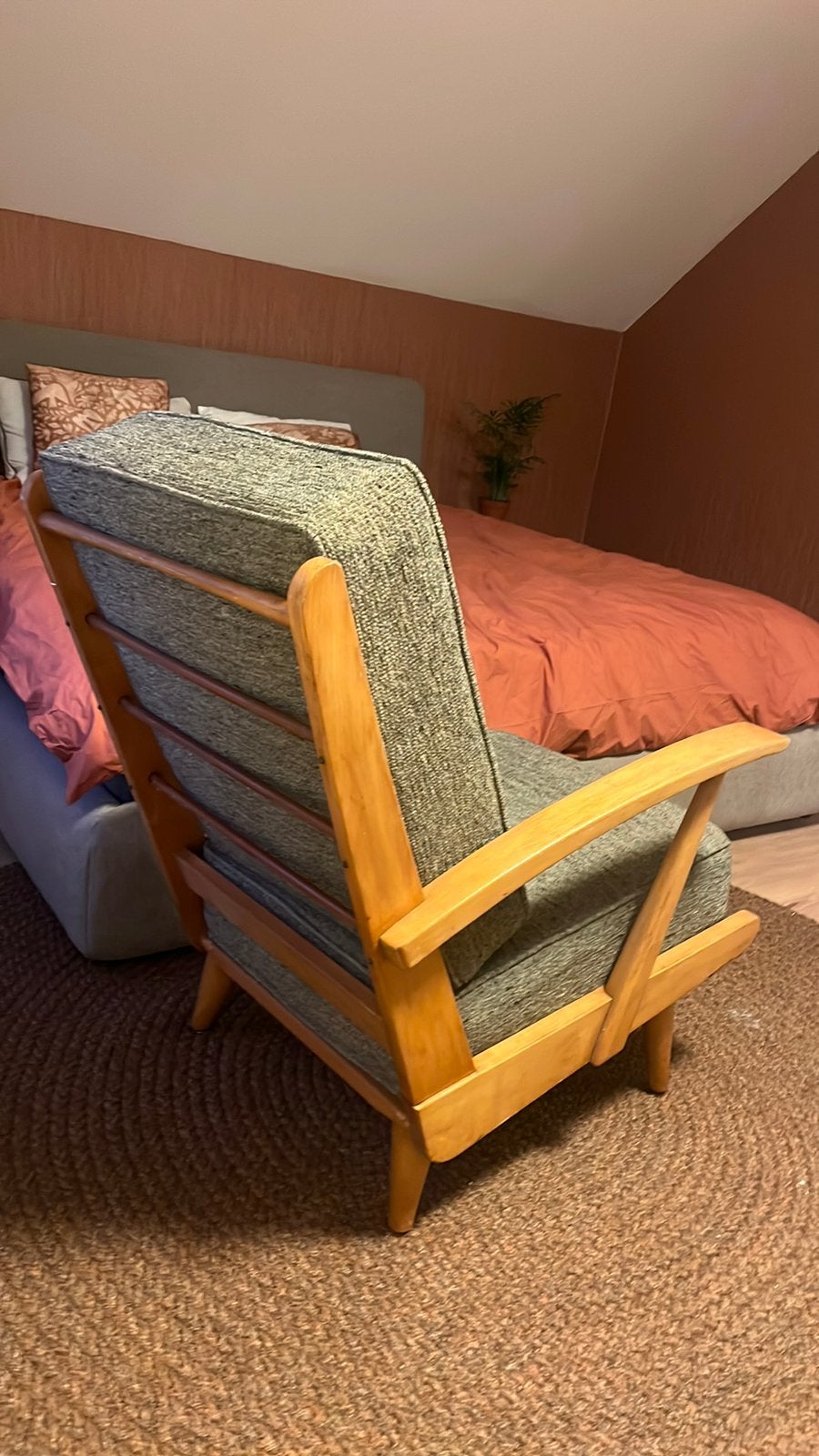 Supergave vintage rokersstoel, Ophalen, Gebruikt, 50 tot 75 cm