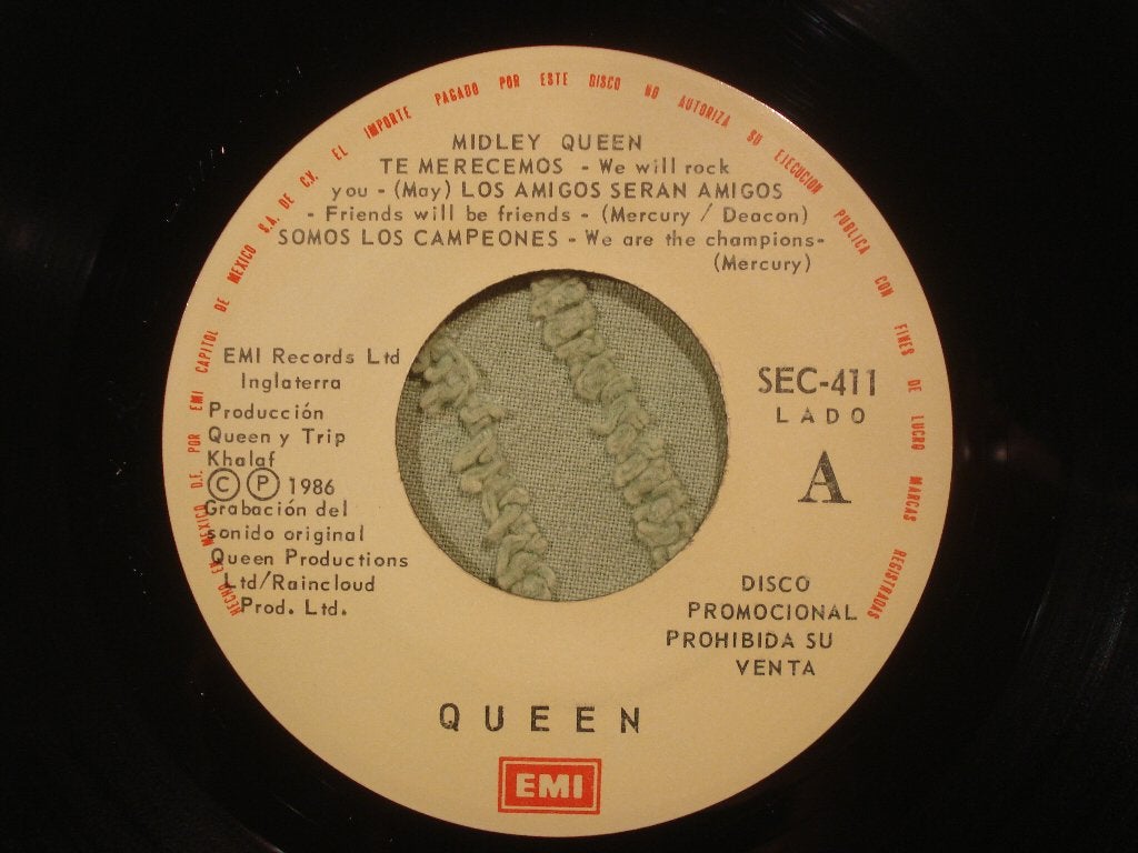 Queen 7” Vinyl Single: ‘Medley Live Magic’ (Mexico) Promo, 7 inch, Ophalen of Verzenden, Zo goed als nieuw, EP