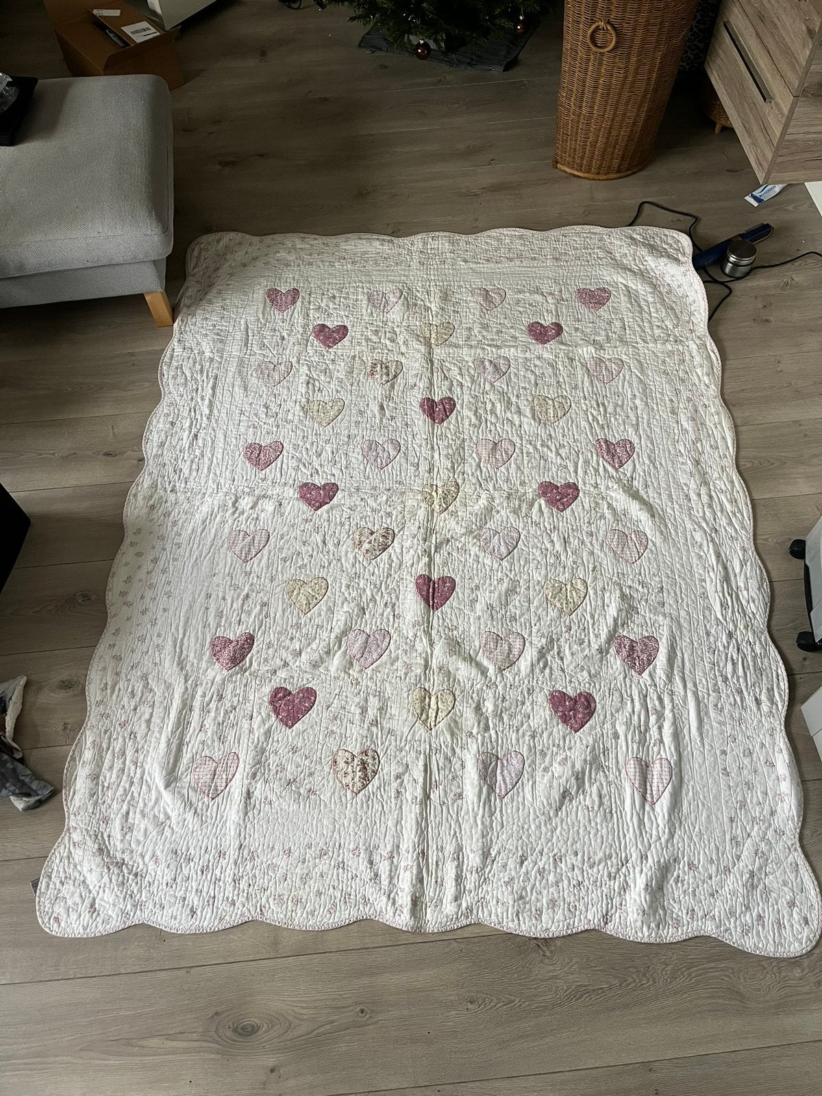 Riviera Maison bedsprei of plaid 1,7 x 2,2 m, Gebruikt, Eenpersoons, Katoen, Ophalen of Verzenden