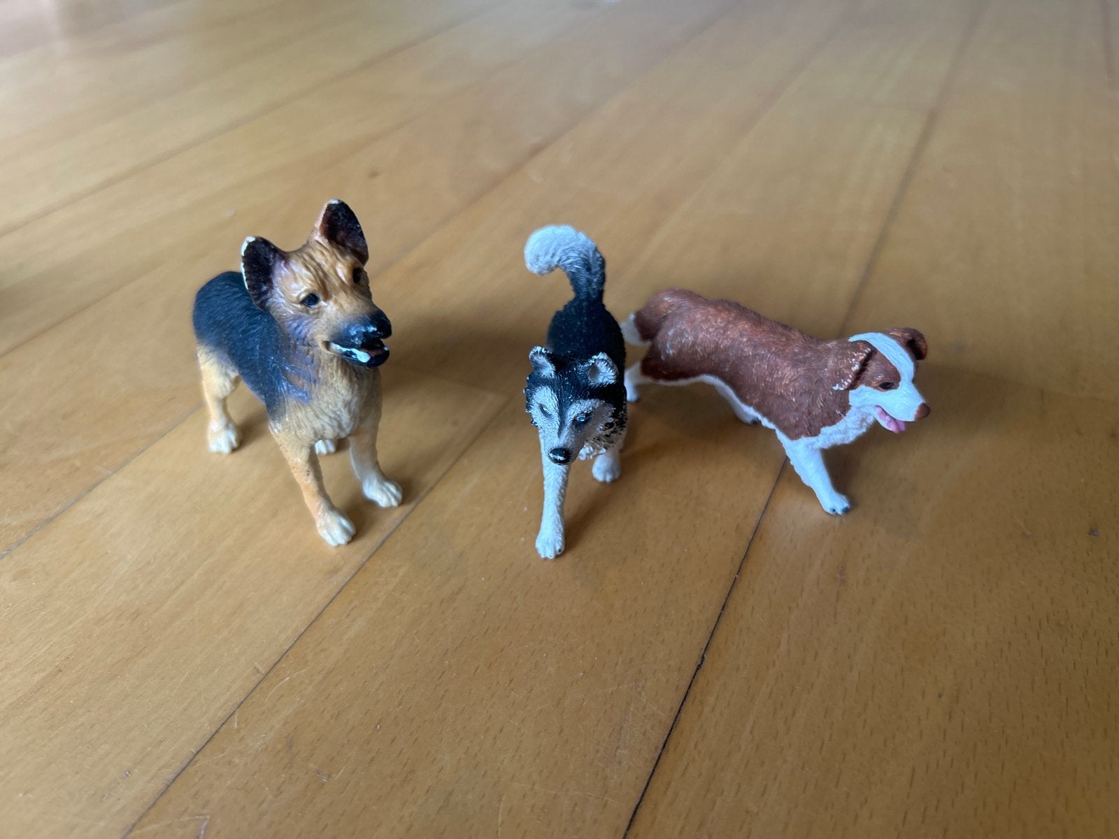 Schleich honden: herder, husky, st Bernhard, Ophalen of Verzenden, Gebruikt