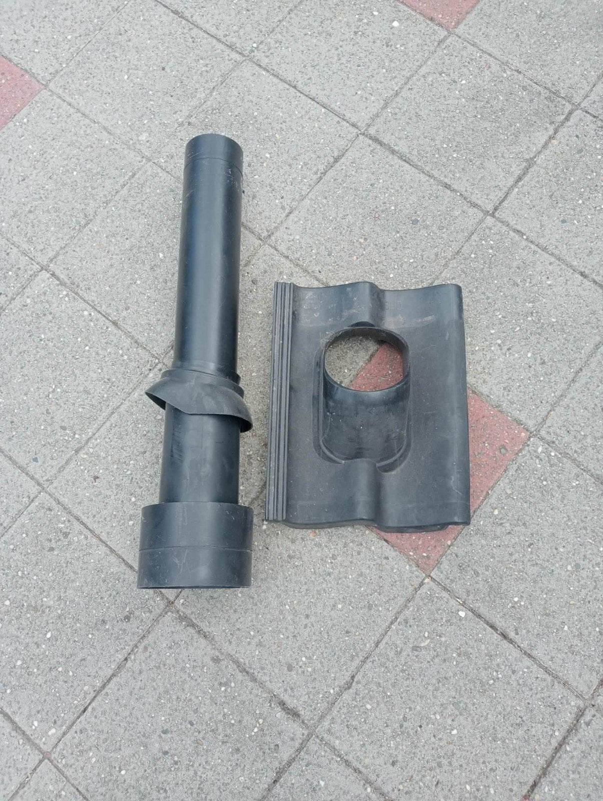 Dakpan doorvoer met doorvoerpijp, Kunststof, Gebruikt, Zwart, Ophalen of Verzenden