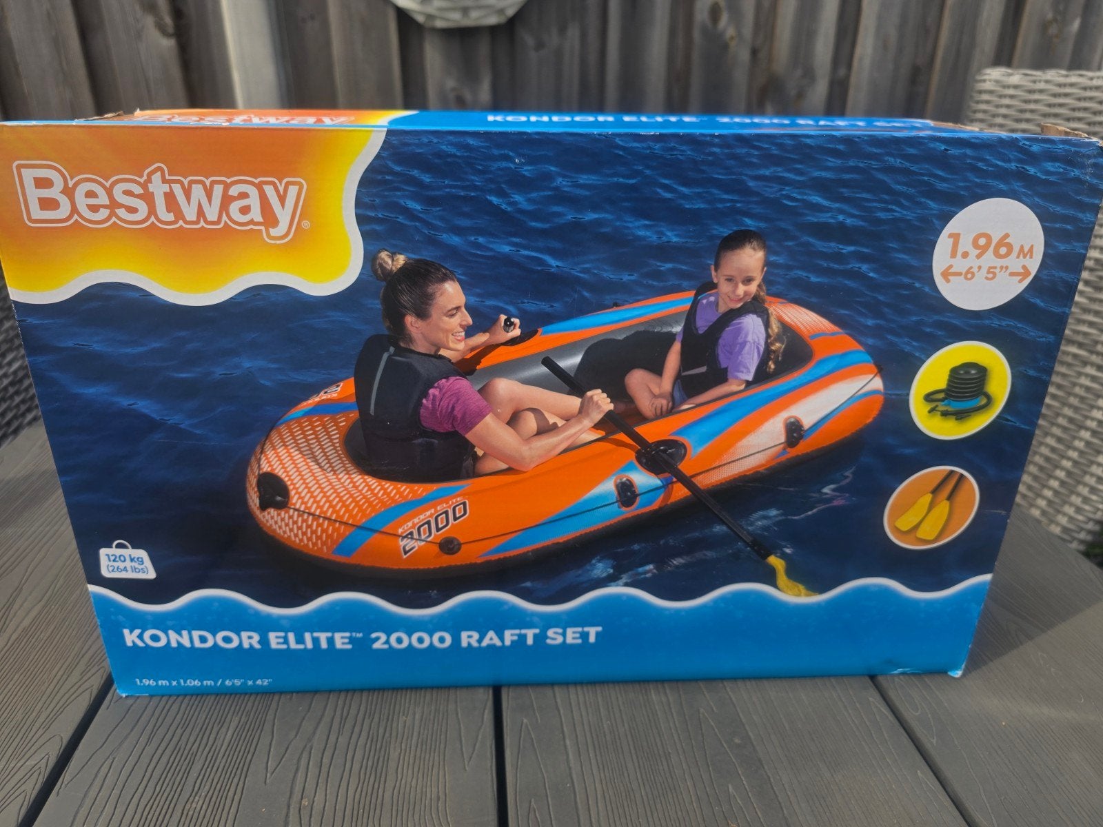 Bestway Kondor Elite 2000 Opblaasbare Boot Set, Ophalen, Zo goed als nieuw
