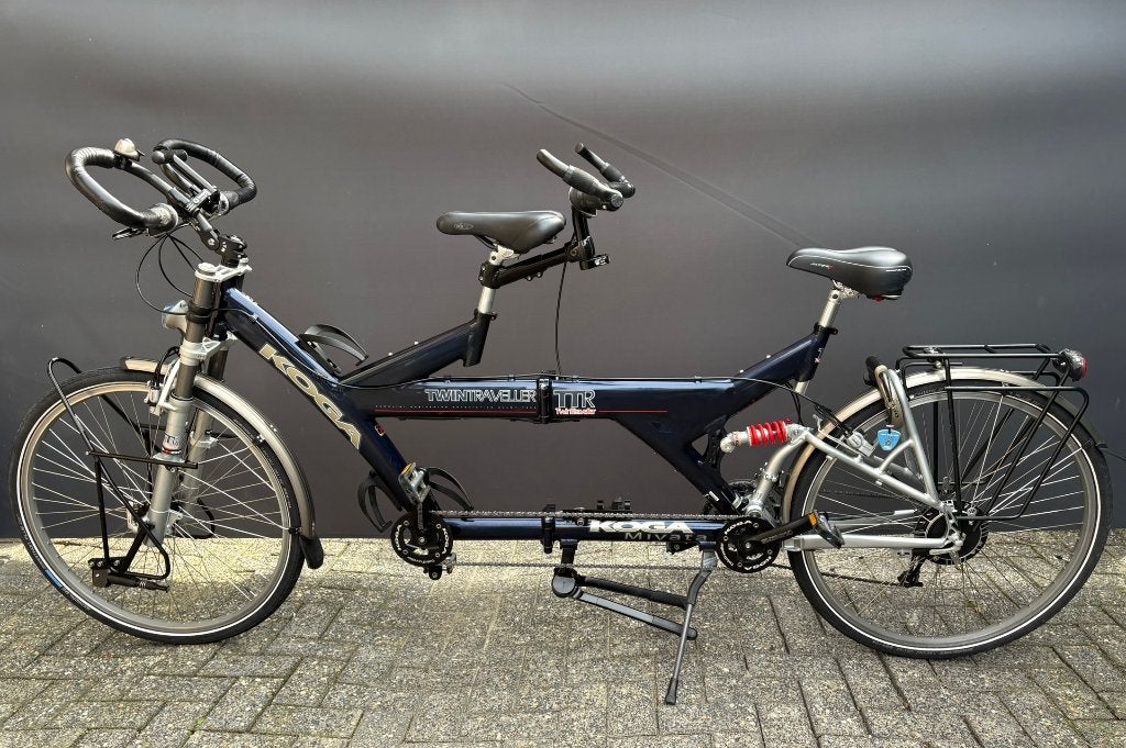 KOGA miyata twintraveller tandem deelbaar blauw, Ophalen, Opvouwbaar, Koga mijata twintraveller, Zo goed als nieuw