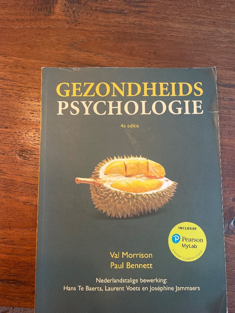 Gezondheidspsychologie- 4e editie, Ophalen of Verzenden, Zo goed als nieuw, Overige onderwerpen, Pearson