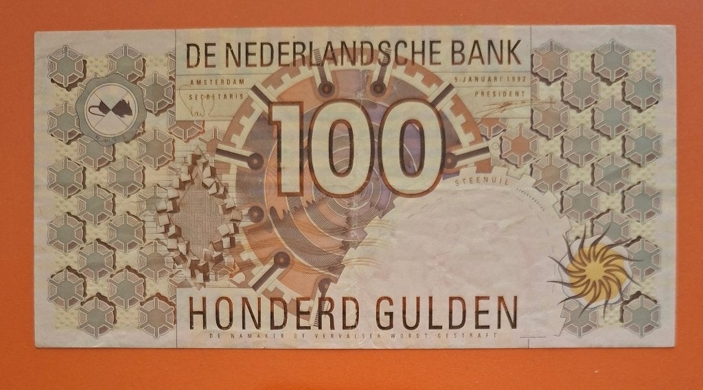 Bankbiljet 100 gulden1992 Steenuil. cat. PL105.a, Verzenden, 100 gulden, Los biljet