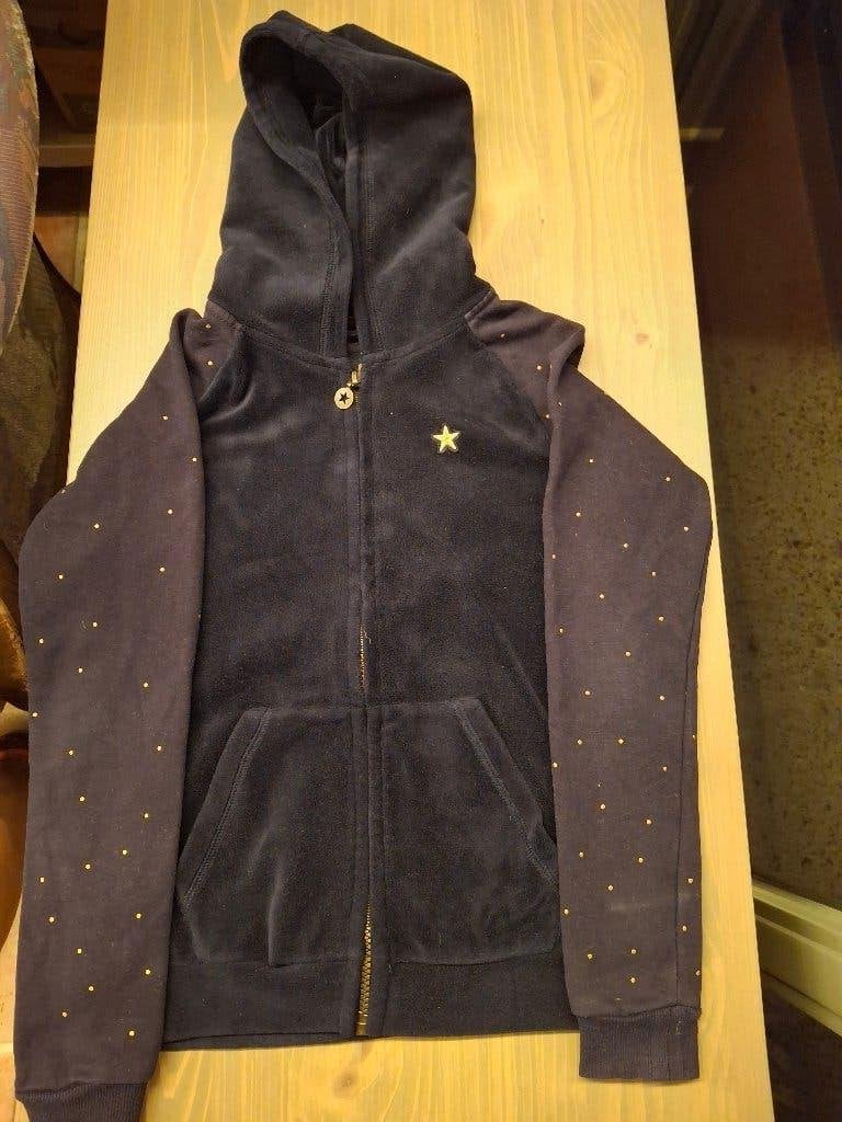 Like Flo blauwe hoodie gouden ster en steentjes maat 152, Kinderen en Baby's, Kinderkleding | Maat 152, Meisje, Trui of Vest, Ophalen of Verzenden