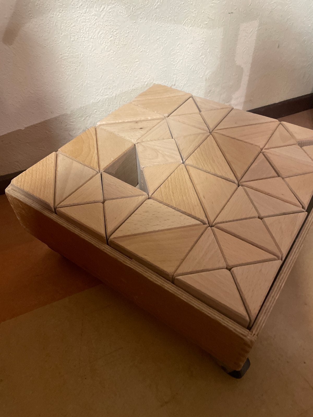 Montessori Blokken - Houten Geometrische Vormen, Ophalen of Verzenden, Gebruikt, Bouwen