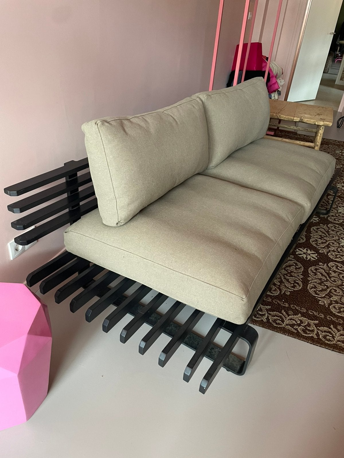 Hk living aluminium sofa bank groot, Ophalen of Verzenden, Zo goed als nieuw, X, X