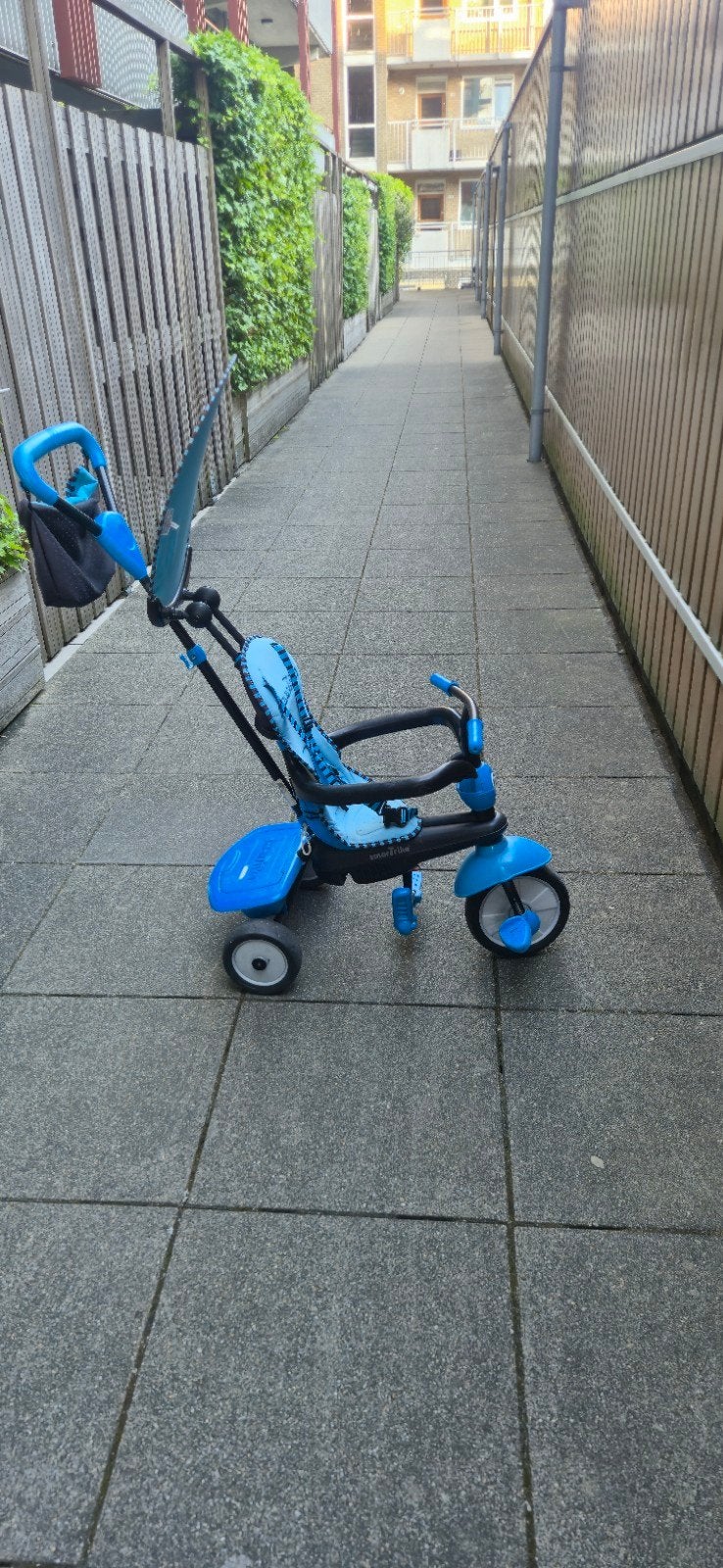 Smartrike driewieler met duwstang - Blauw, Fietsen en Brommers, Ophalen, Velgrem, Smartrike, Verstelbare zitting
