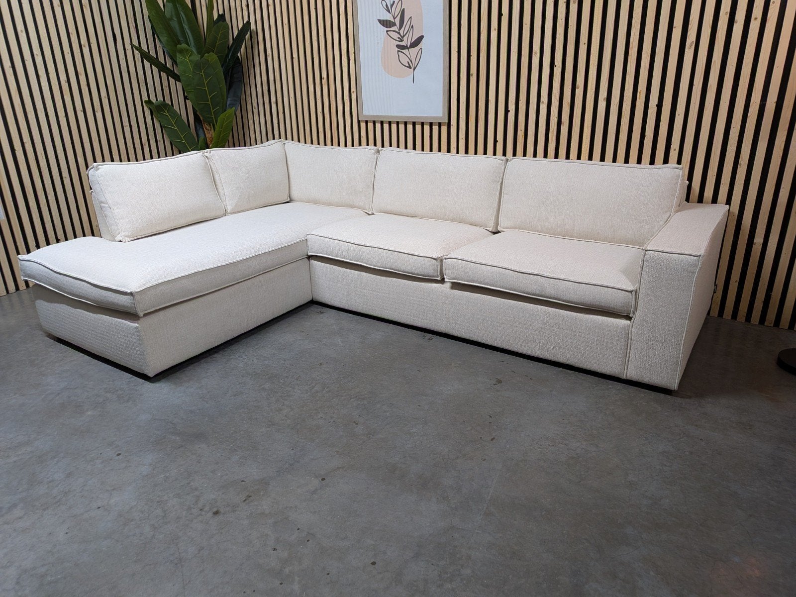 WOOOD 'Thomas' Hoekbank Beige / Zand - Gratis Bezorging, Ophalen of Verzenden, Zo goed als nieuw, Vierpersoons of meer, Stof