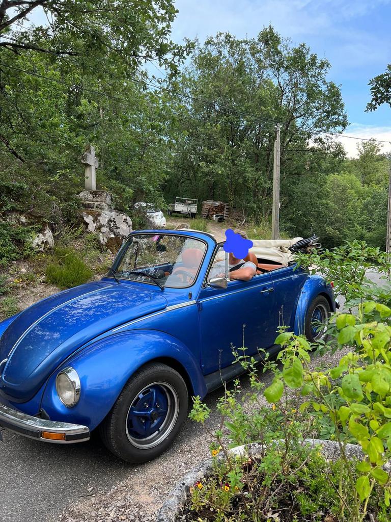 Volkswagen Kever Cabrio 1600 ,1977, 4 pers, Zomerklaar ️, Beetle (Kever), Cabriolet, Blauw, Handgeschakeld