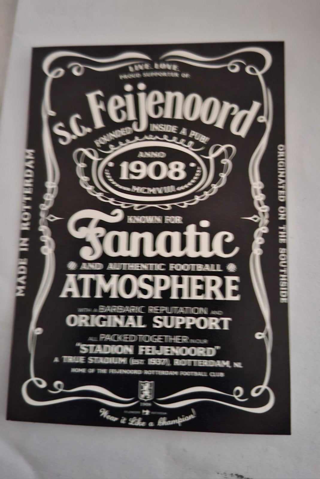 Sticker Feyenoord Fanatic, Ophalen of Verzenden, Nieuw, Sport