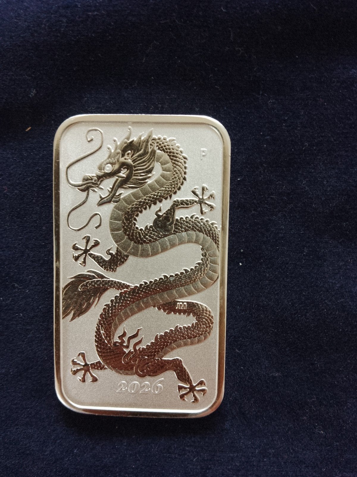 rectangle dragon 2026 1 oz zilver baar, Ophalen of Verzenden, Zilver