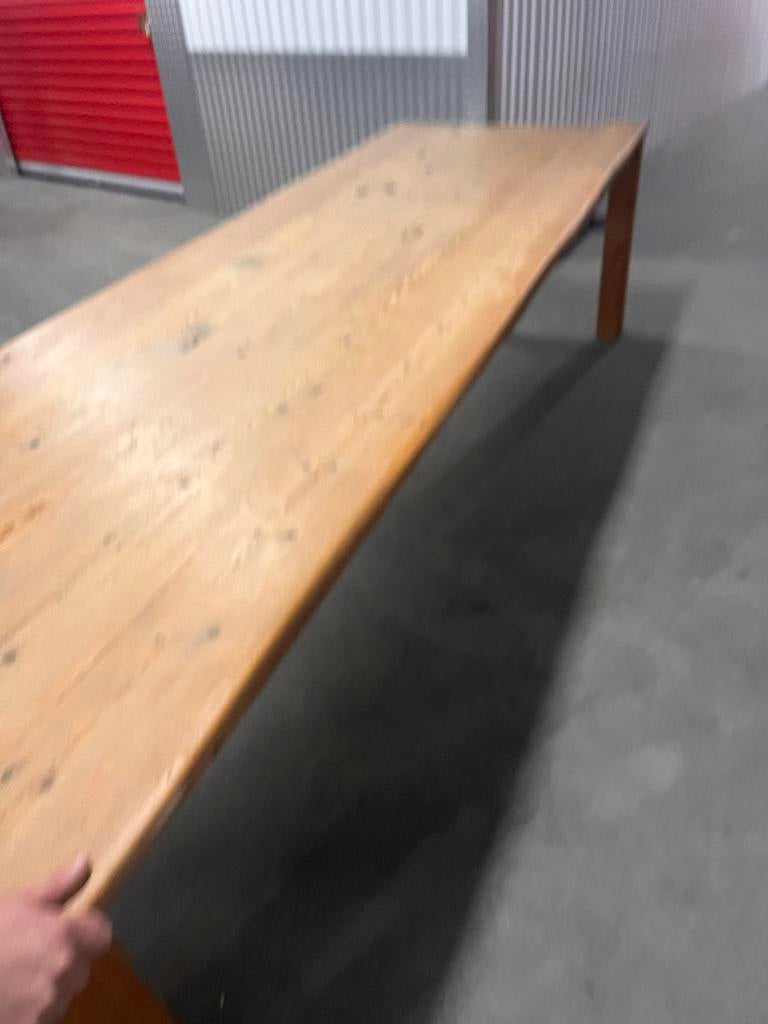 Grote houten eettafel - 300x95x76,5 cm, Huis en Inrichting, Tafels | Eettafels, Ophalen, Gebruikt, 200 cm of meer, 50 tot 100 cm