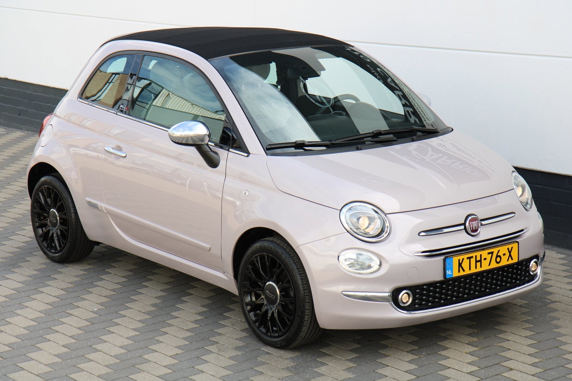 Fiat 500 C 1.0 Hybrid Star Carplay Xenon Navi Cruise !, Auto's, Fiat, Voorwielaandrijving, Gebruikt, Zwart, Cabriolet