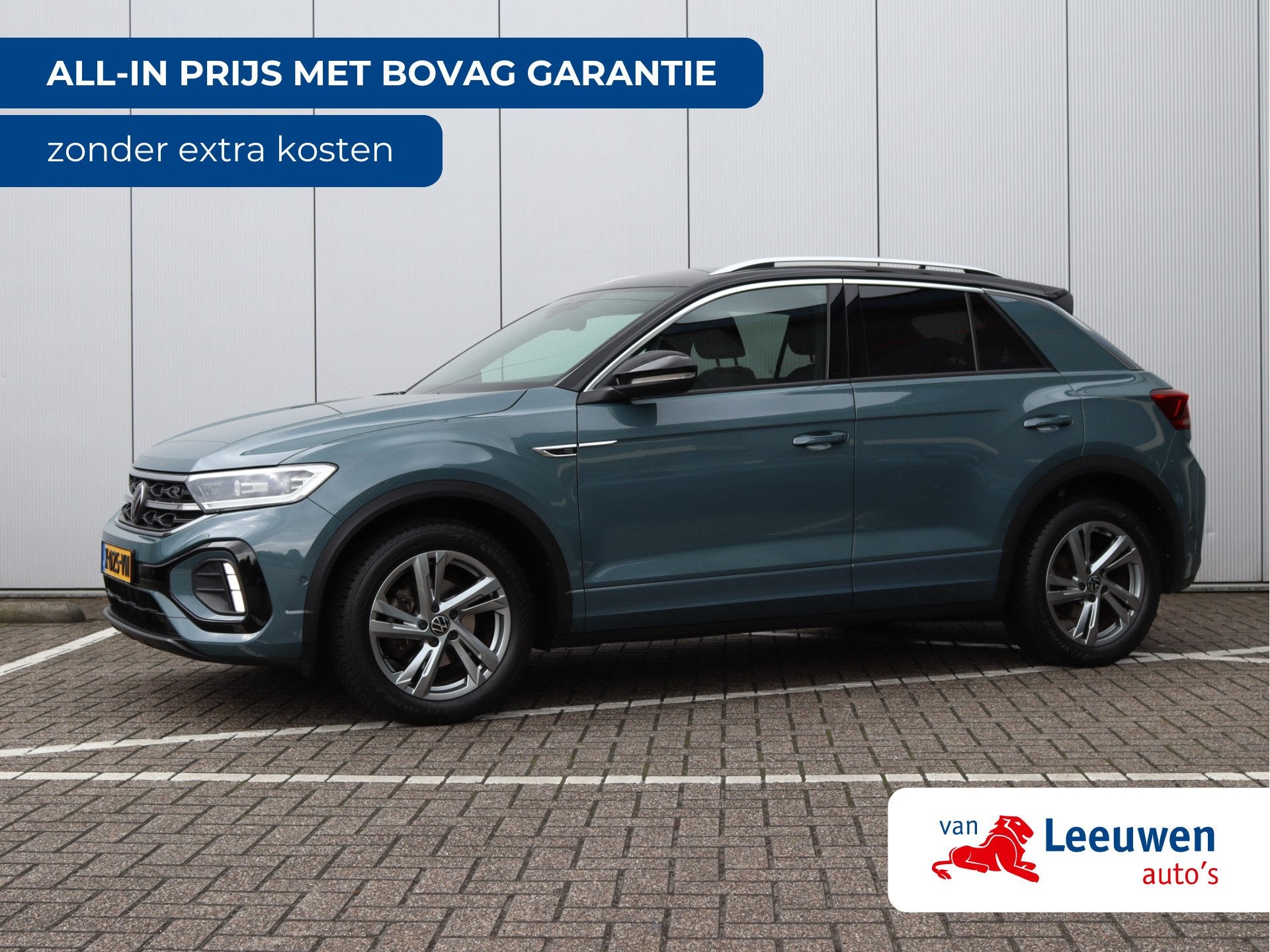 Volkswagen T-Roc 1.0 TSI R-Line | IQ.light | Camera | Massag, Auto's, Voorwielaandrijving, 12 maanden, Gebruikt, Blauw