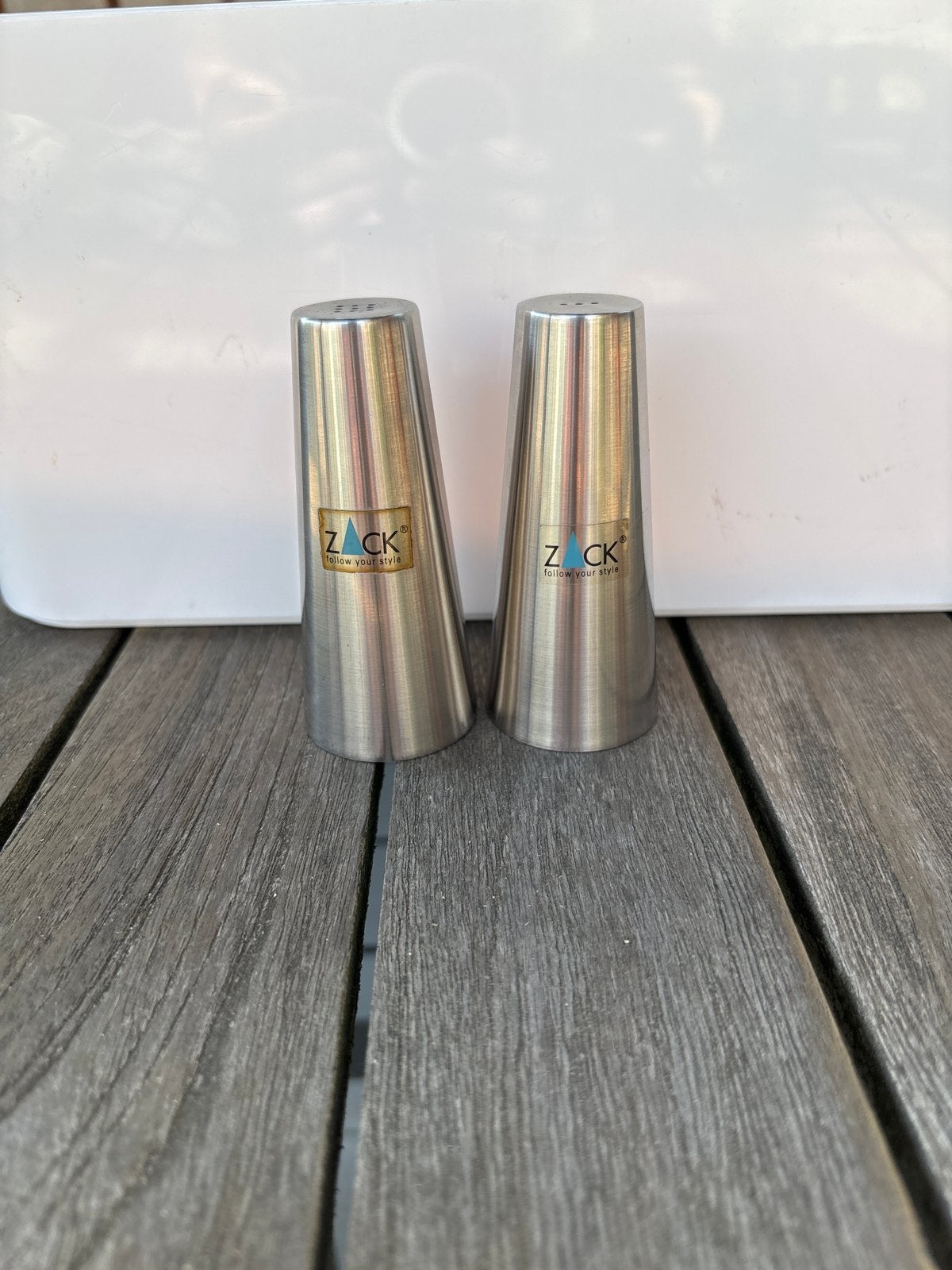 ZACK Zout- en Peperstrooiers Set - RVS Design, Zilver, Ophalen of Verzenden, Metaal, Overige merken