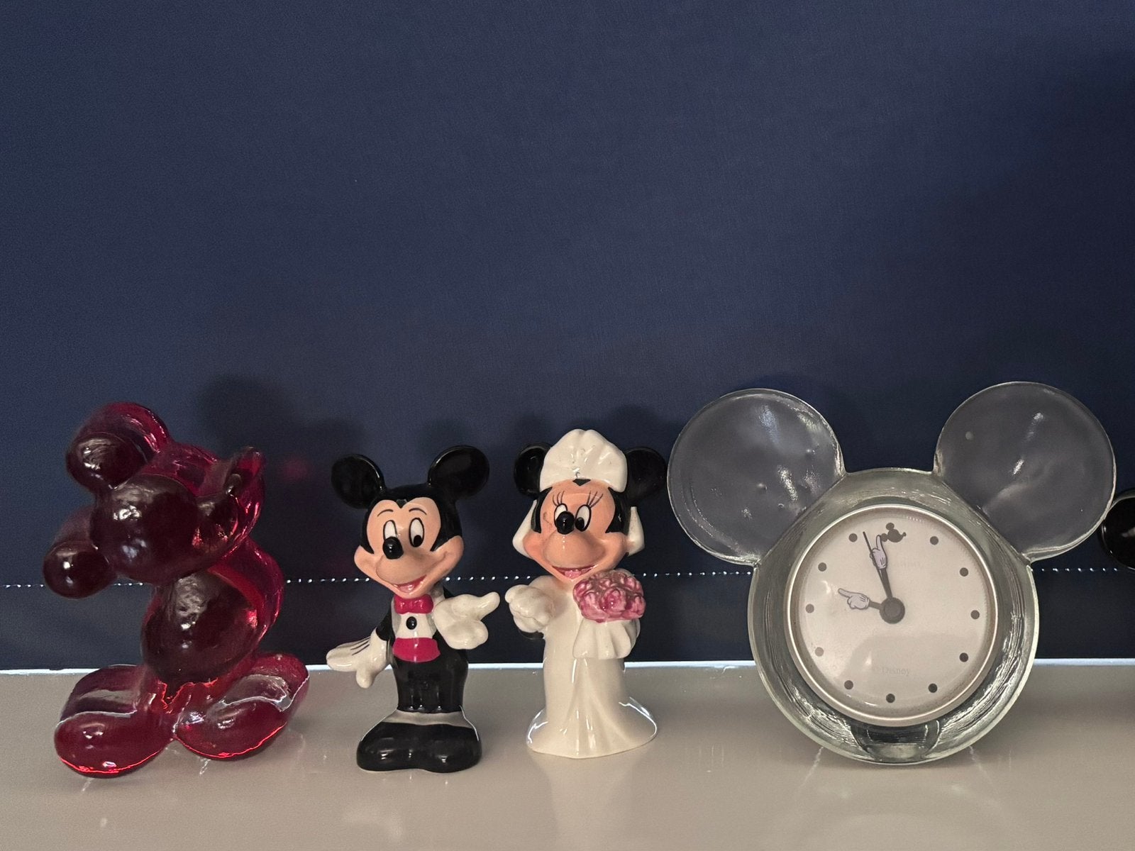 Mickey Mouse beeldjes/klok, Ophalen of Verzenden, Mickey Mouse, Zo goed als nieuw, Beeldje of Figuurtje