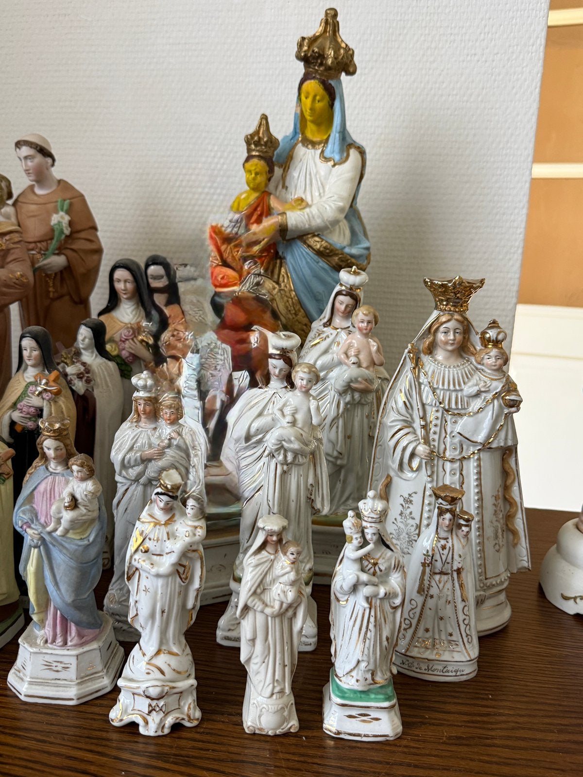 Antieke religieuze beeldjes - Maria met kind, Antiek en Kunst, Antiek | Religie, Ophalen
