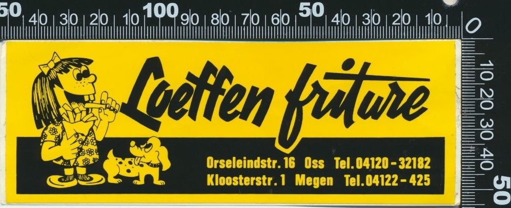 Sticker: Loeffen Friture - Oss - Megen, Verzenden, Zo goed als nieuw, Bedrijf of Vereniging