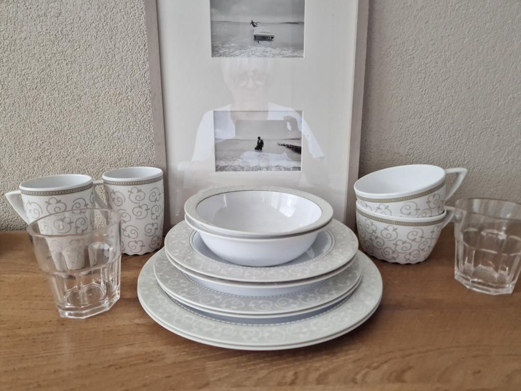 Mepal servies wave 'damast' 2 pers, Ophalen of Verzenden