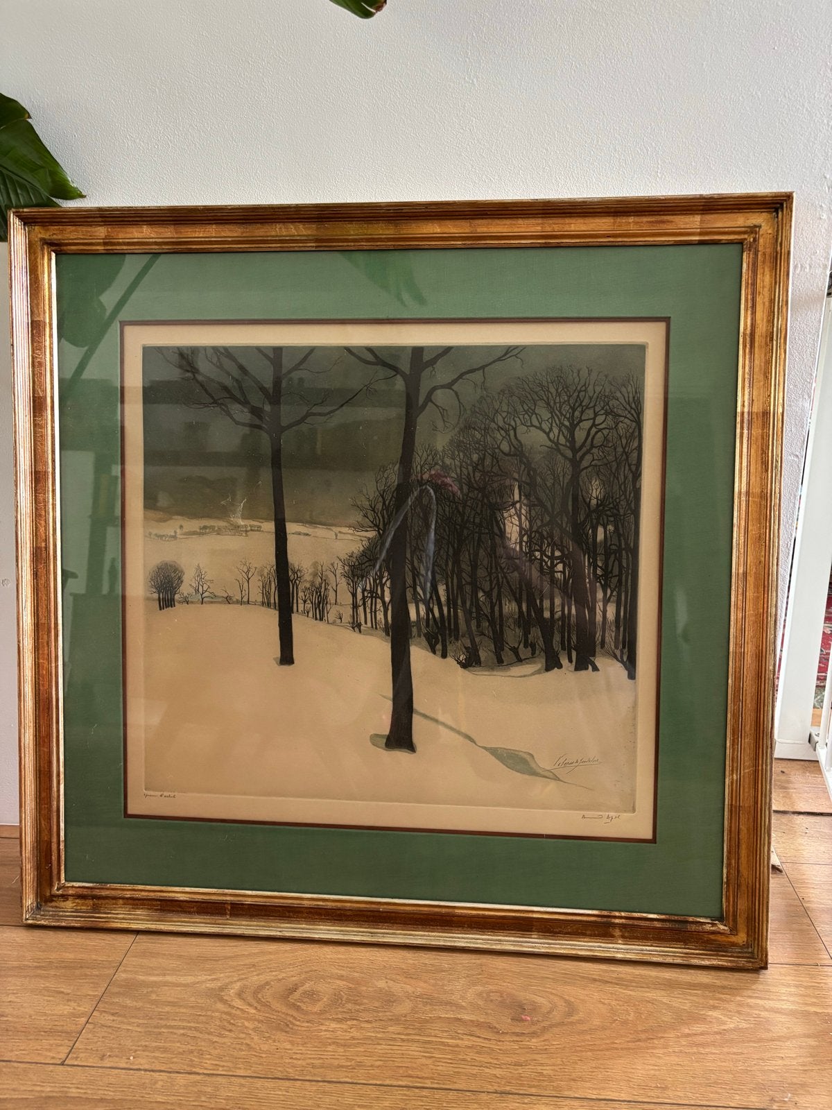 Ingelijste litho Armand Apol naar Valerius de Saedeleer, Antiek en Kunst, Ingelijst, Ophalen, Landschappen, Lithografie