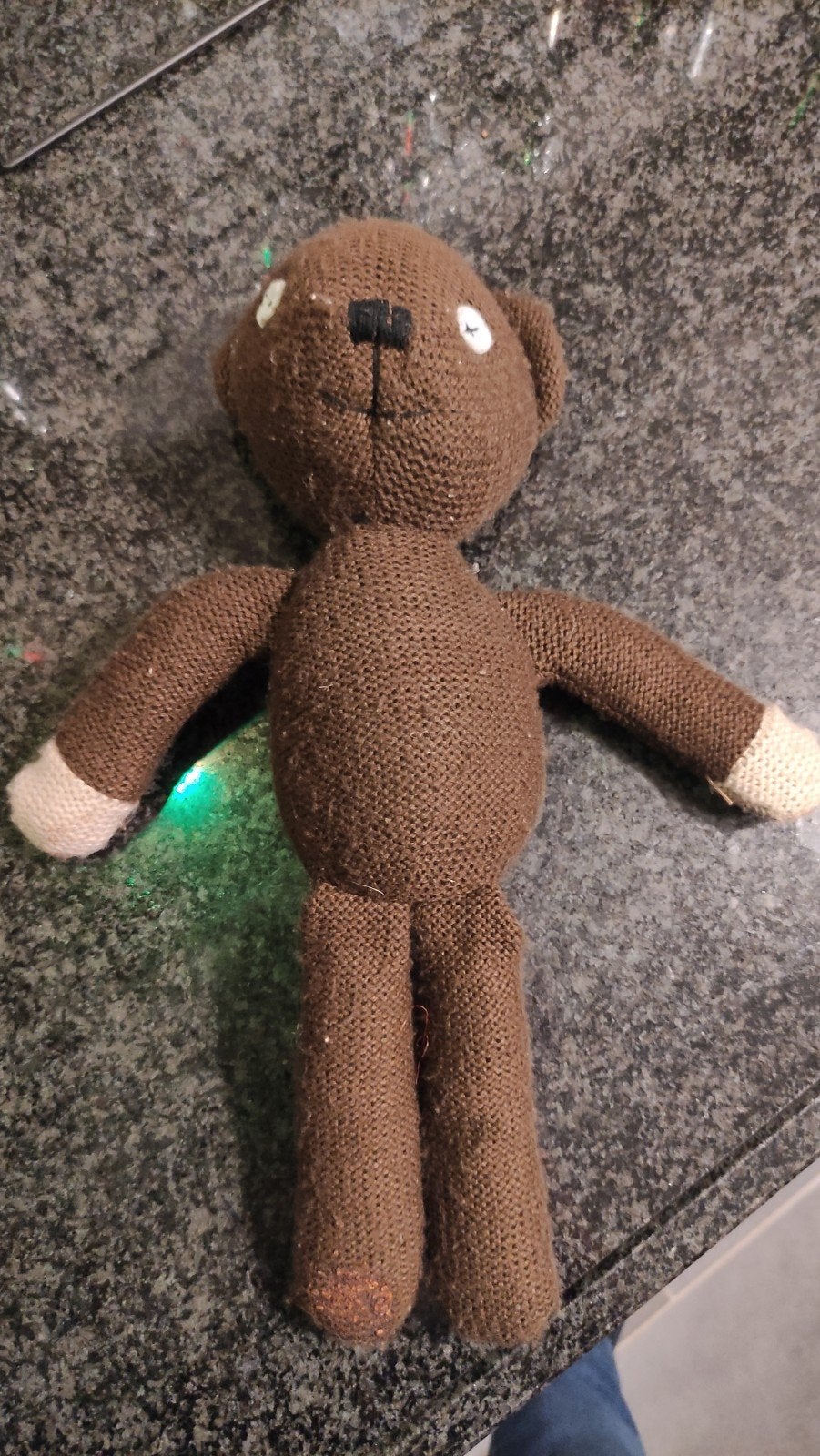 Mr. Bean Teddybeer - Bruine Gebreide Knuffel 36cm, Gebruikt, Overige merken, Overige karakters, Beer