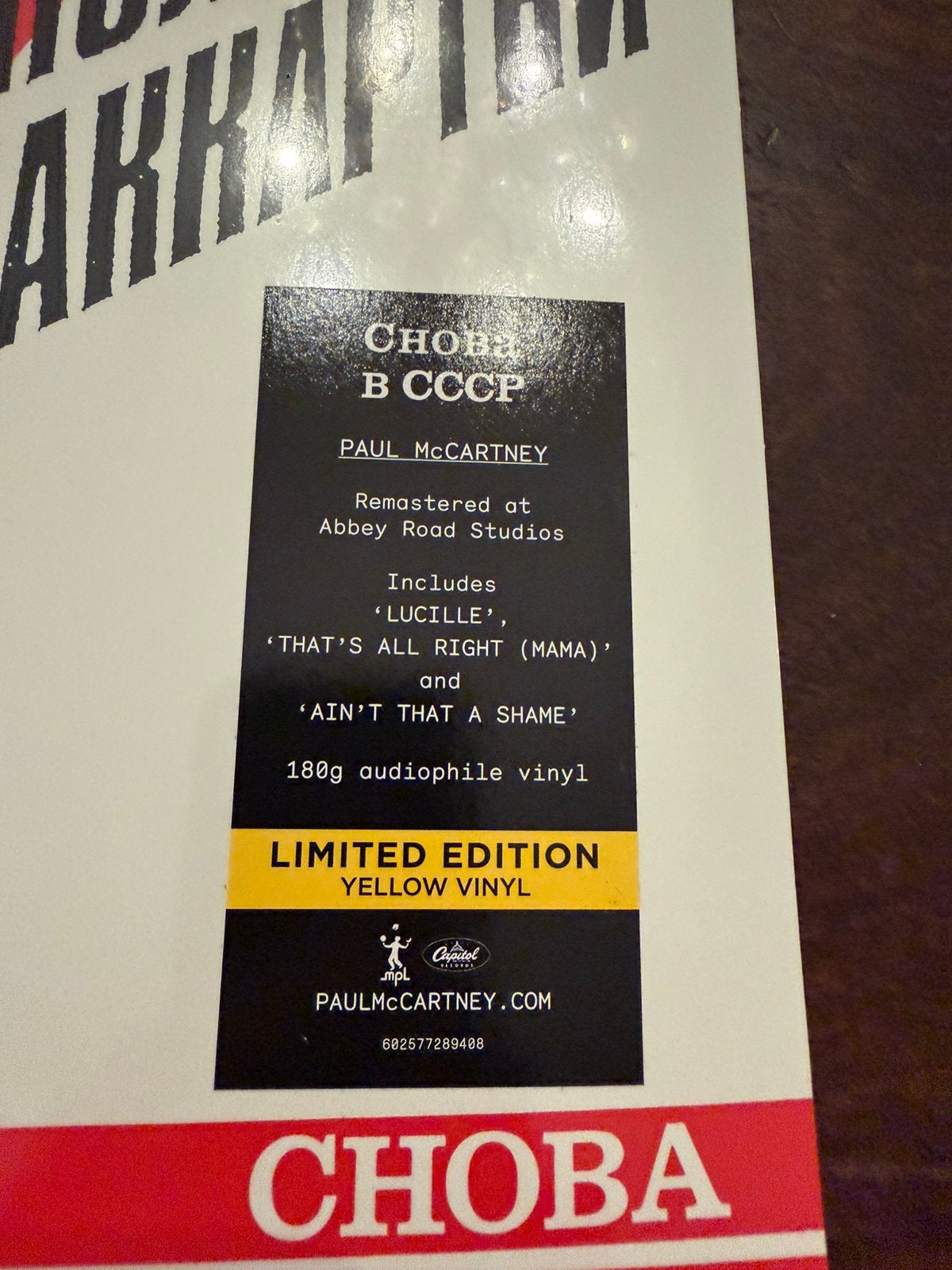 Paul McCartney - Choba B CCCP (Limited Edition Geel Vinyl), Ophalen of Verzenden, 12 inch, Nieuw in verpakking, 1980 - 1989