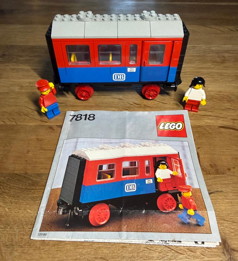Lego 12v 12 volt passagiers wagon 7818 trein jaren 80, Ophalen of Verzenden, Gebruikt