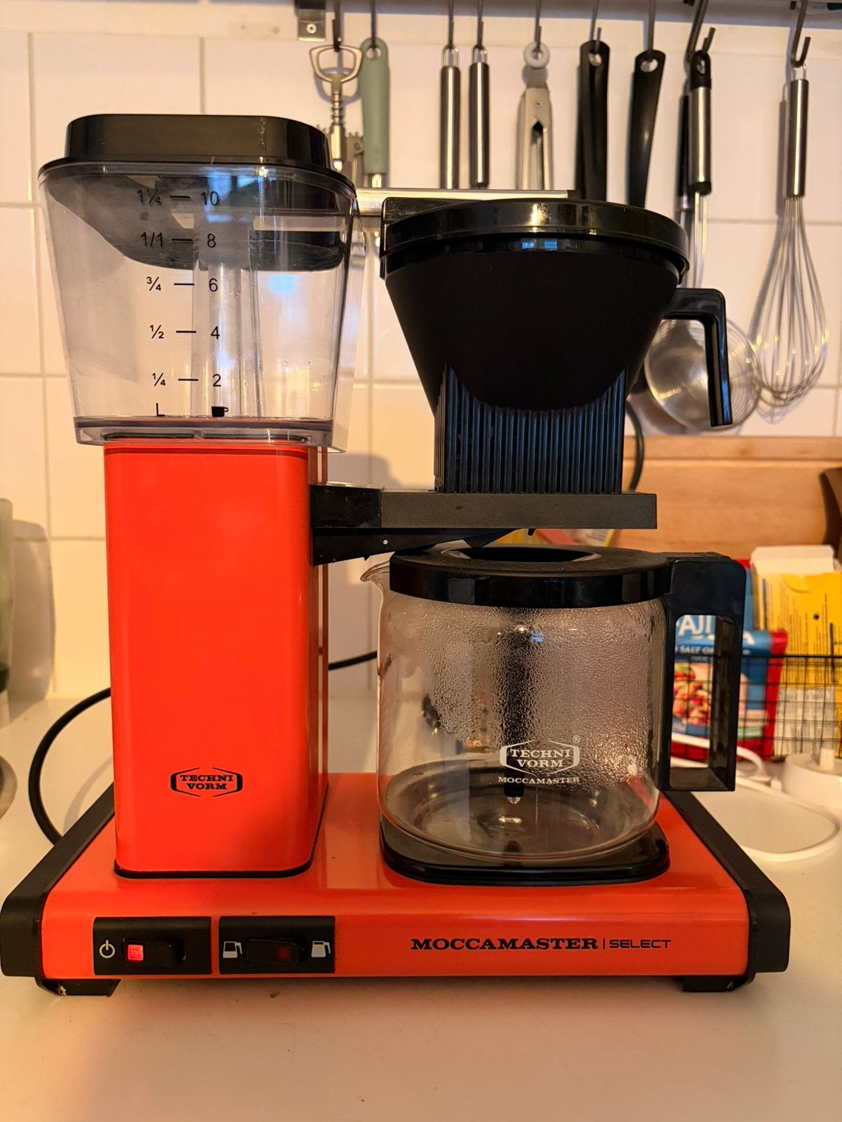 Moccamaster KGB Select Oranje, Witgoed en Apparatuur, Koffiezetapparaten, Ophalen, Koffiemachine, Gemalen koffie, Zo goed als nieuw