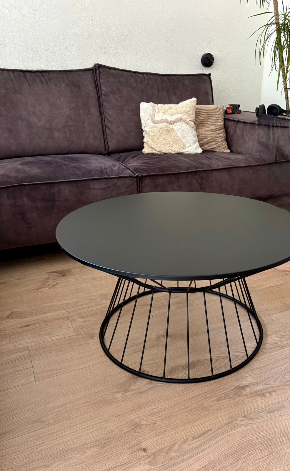 Zwarte salontafel, Ophalen, 50 – 75, 100 tot 150 cm, Rond