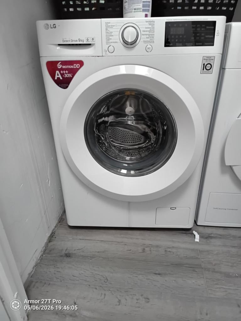 LG Wasmachine 9kg A+++ -30% Direct Drive, Witgoed en Apparatuur, Wasmachines, Ophalen, 1200 tot 1600 toeren, Wolwasprogramma, 85 tot 90 cm