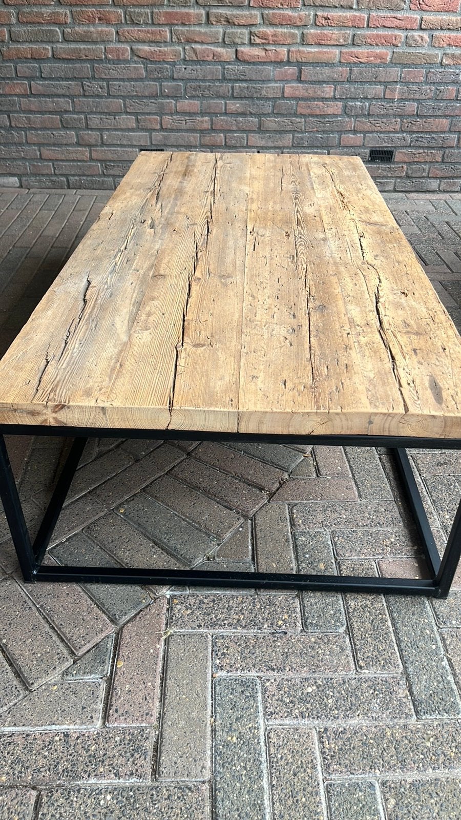 Prachtge salontafel antiek grenen nieuw 140cm x 70 cm met, Ophalen, 100 tot 150 cm, 50 tot 100 cm, Zo goed als nieuw