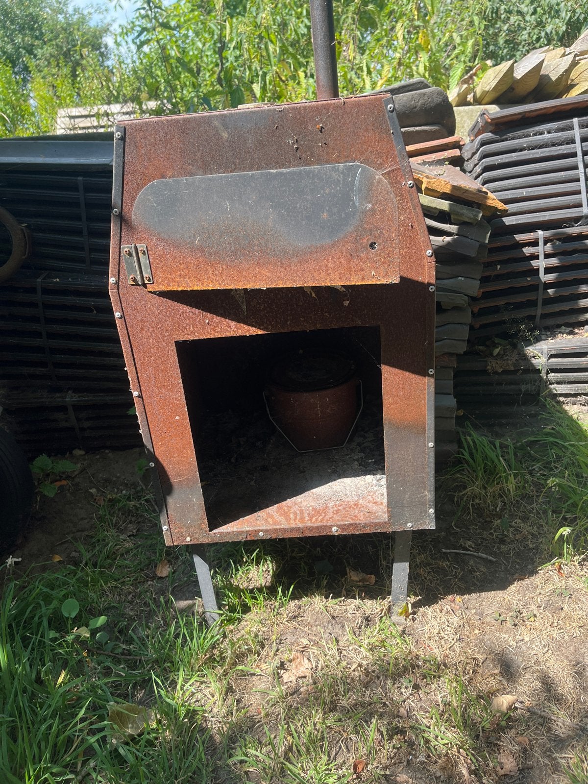 Robuuste Vuurton / Buitenhaard - pizza oven- Gebruikt, Tuin en Terras, Vuurkorven, Ophalen of Verzenden, Gebruikt, Vuurton