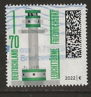 Duitsland 228, vuurtoren Friedrichsort voor asmae, Verzenden, 1990 tot heden, Gestempeld