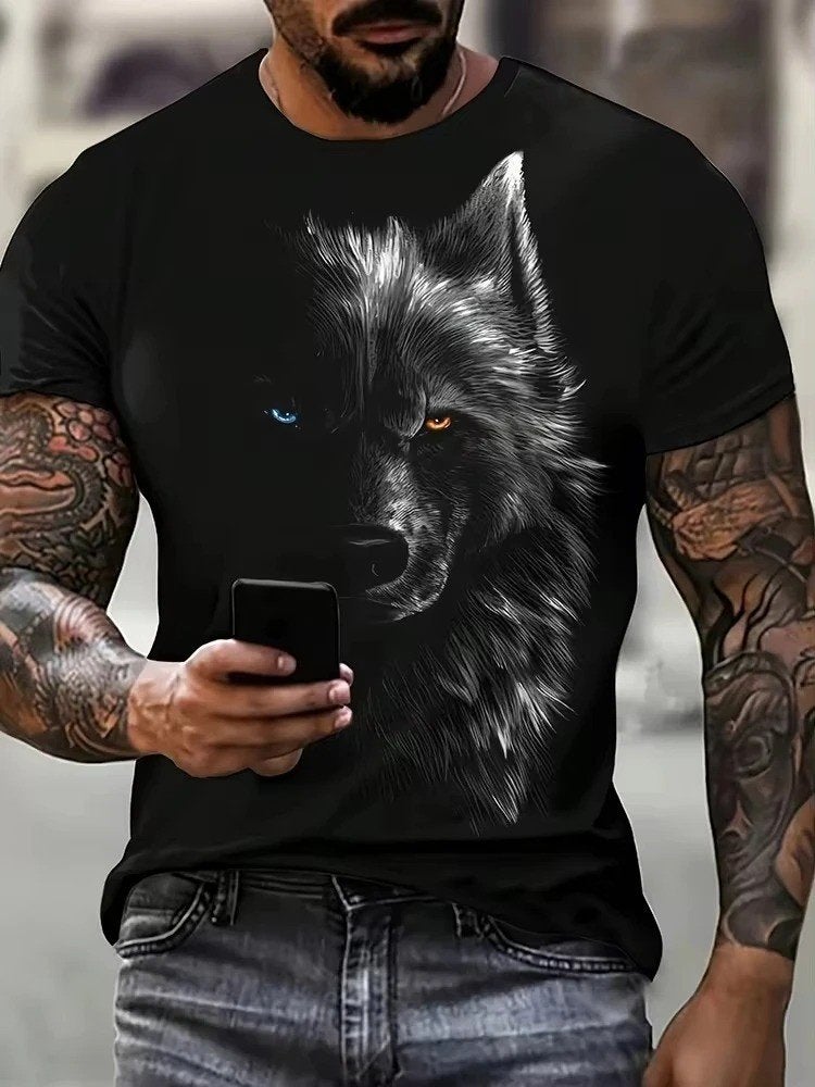 T-Shirts Wolven, Ophalen of Verzenden, Nieuw, Overige maten, Zwart