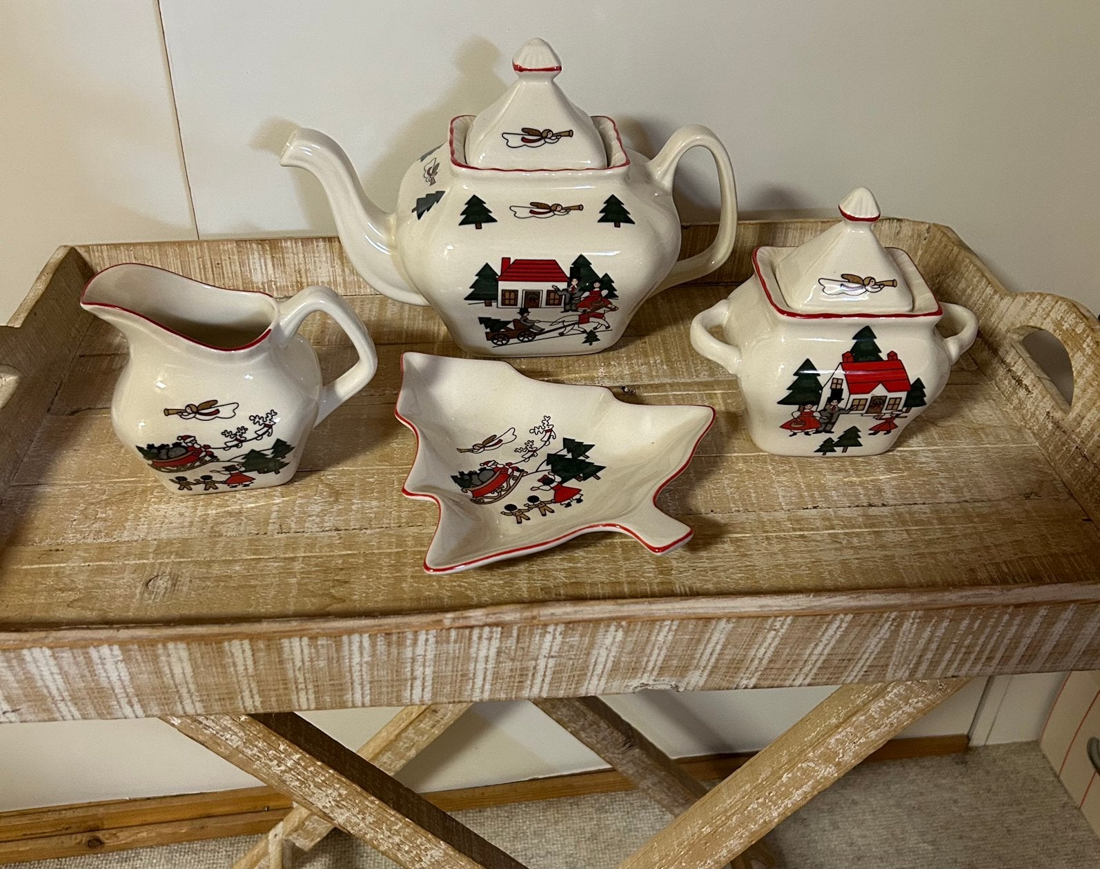Masons kerstservies christmas village, Ophalen, Overige typen, Zo goed als nieuw, Overige stijlen