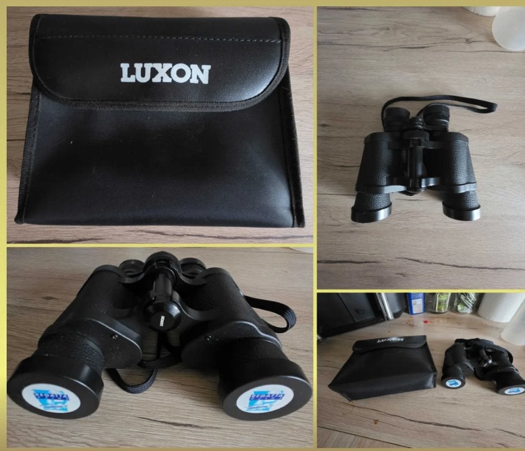 Vintage Luxon Regatta 8x30 Verrekijker, Nieuw, 8 tot 12x, Met hoes of tas, Porro (met knik)