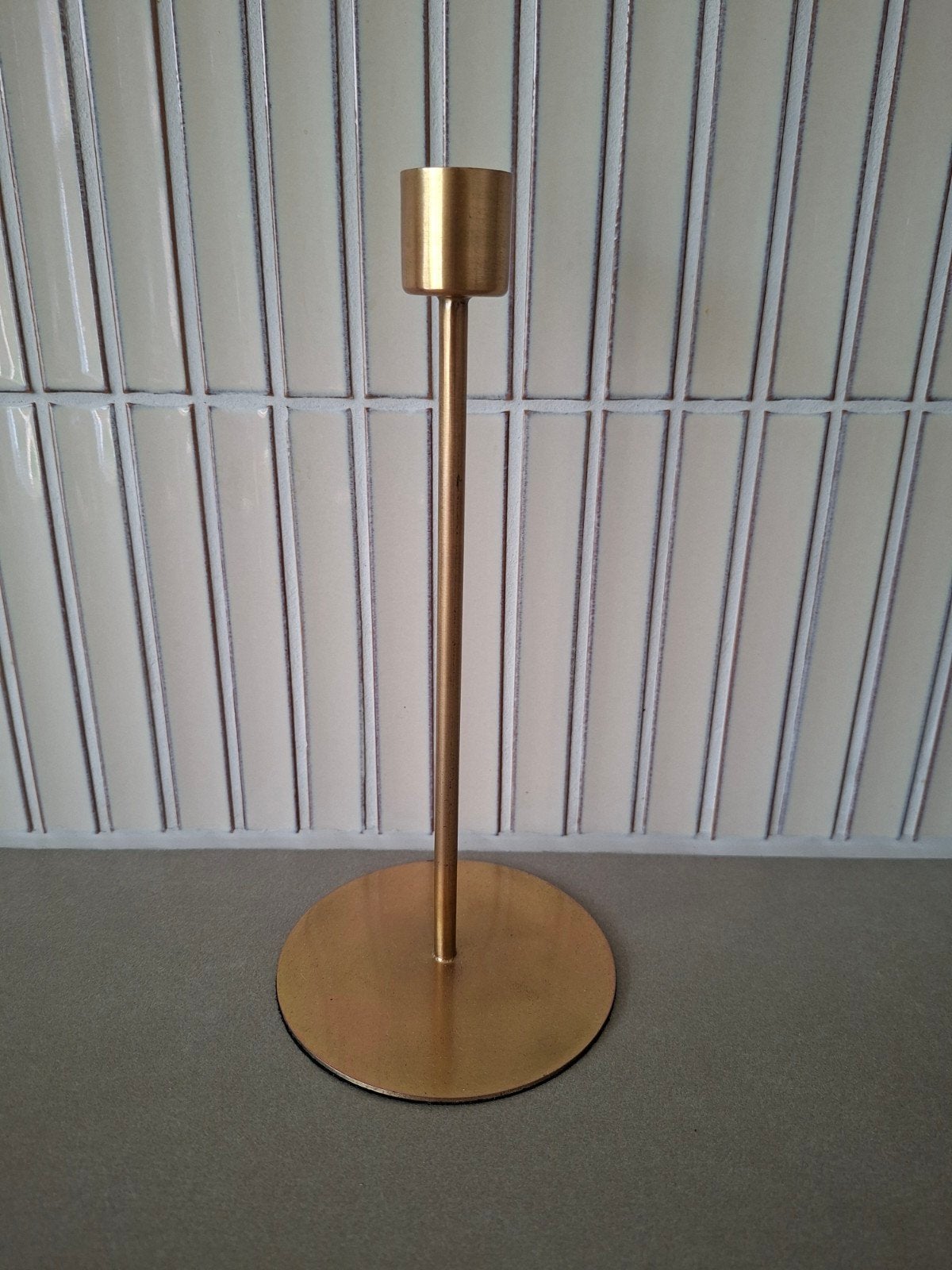 House Doctor gouden kandelaar 20 cm, Overige merken, Nieuw, Ophalen of Verzenden, Metaal