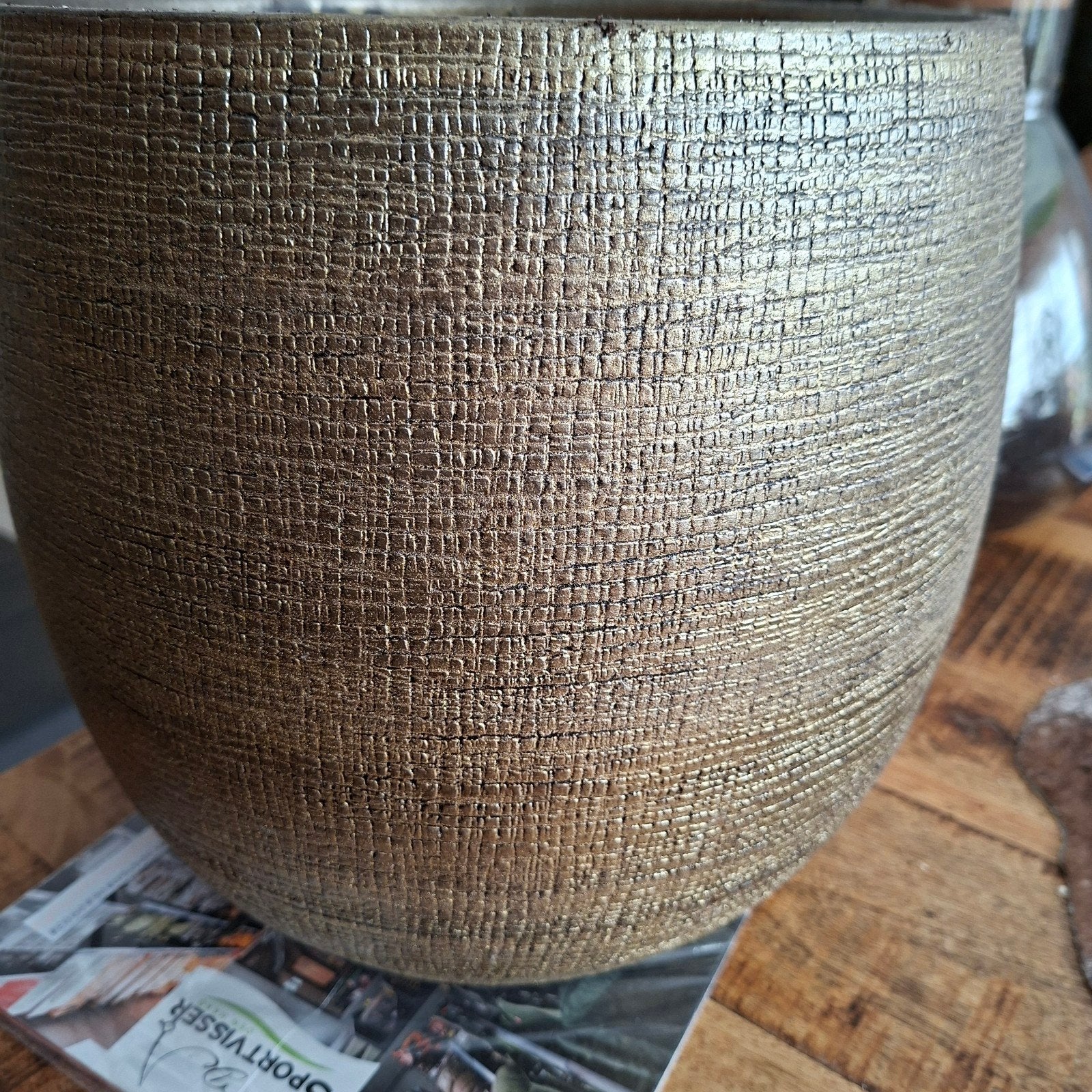 Floran mira goud 29x27, Ophalen, Rond, Zo goed als nieuw, Aardewerk
