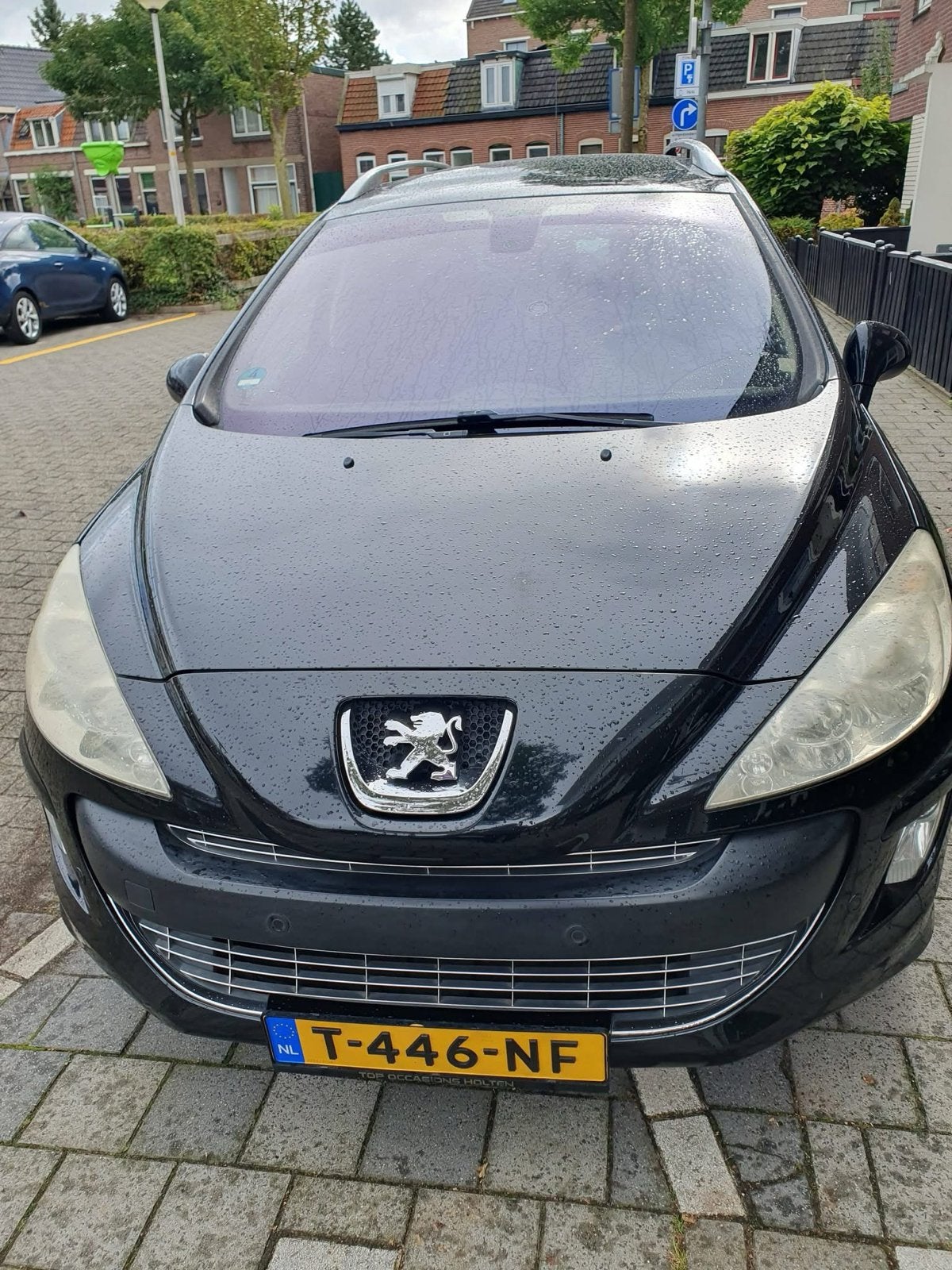 Peugeot 308 1.6 VTI 16V SW 7P 2008 Zwart, Auto's, Voorwielaandrijving, 4 cilinders, 7 stoelen, 14 km/l