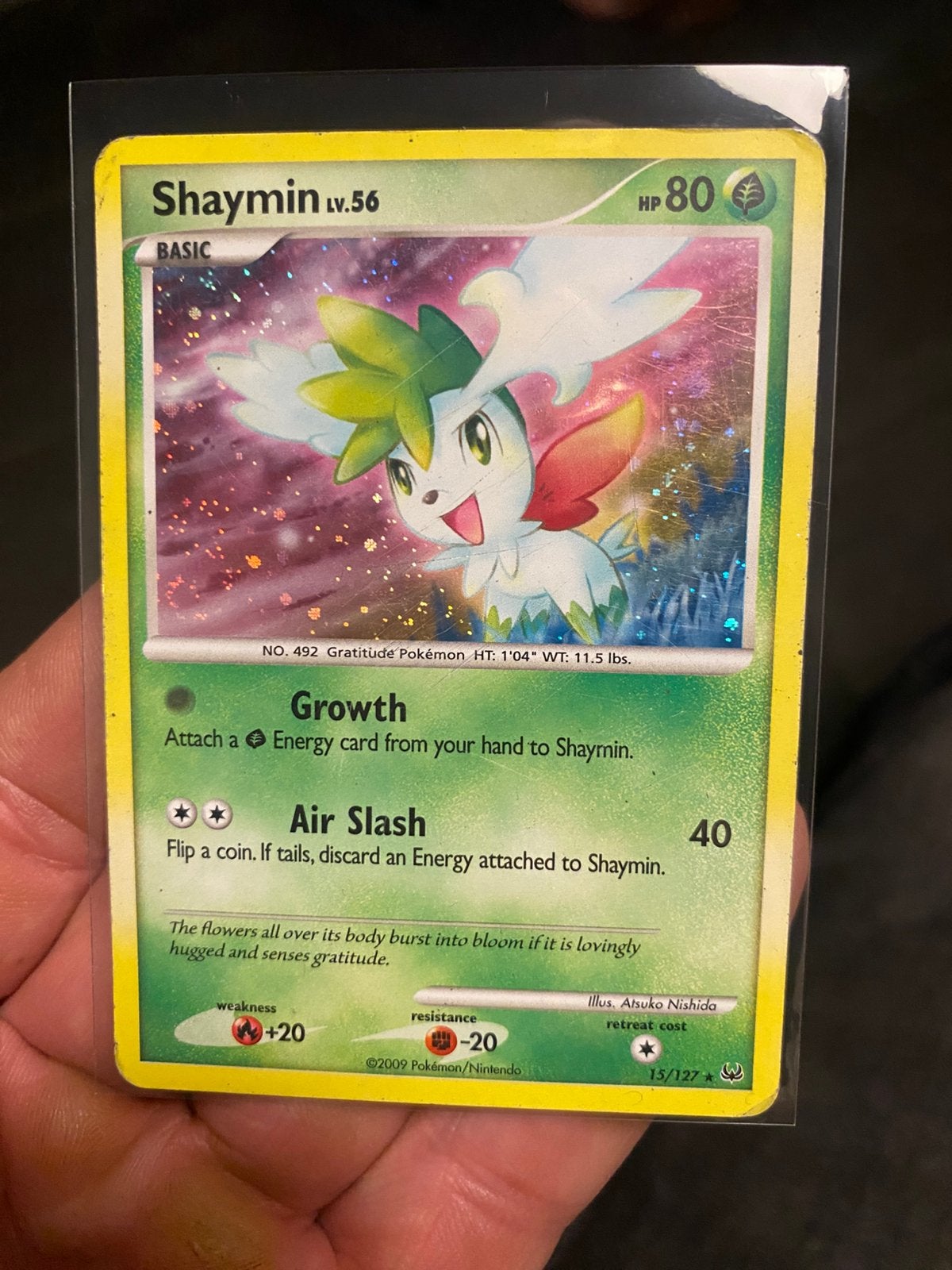 Shaymin holo vintage kaart, Hobby en Vrije tijd, Verzenden, Zo goed als nieuw