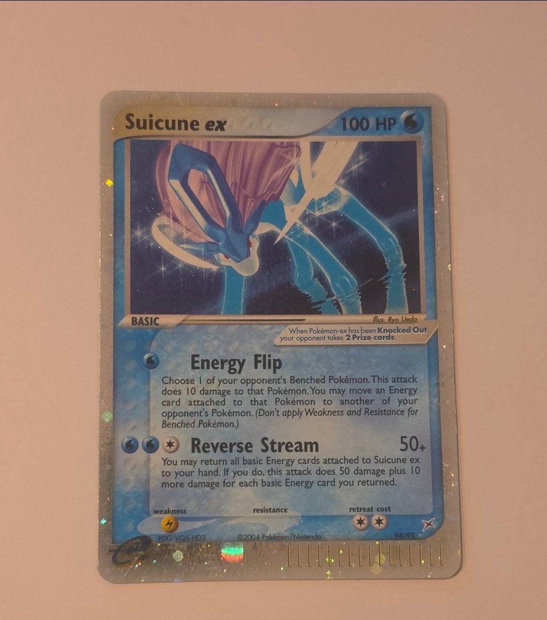 Suicune ex Pokémon Team Magma & Team Ruby Graded 9.0, Ophalen of Verzenden, Zo goed als nieuw, Losse kaart, Foil