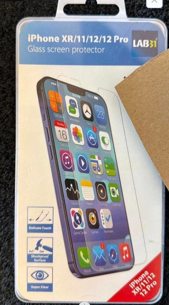 iPhone screenprotector glas. IPhone xr-11-12-12pro, Nieuw, Ophalen of Verzenden, IPhone XR, Screenprotector