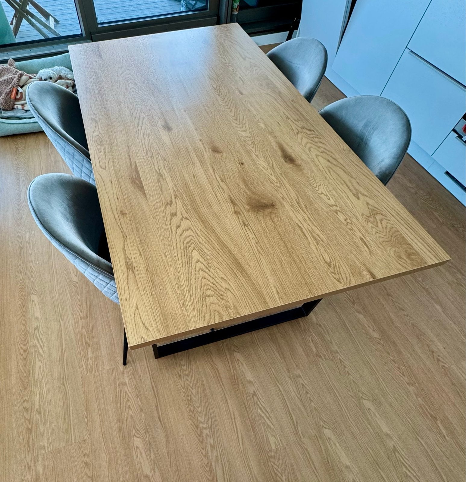 Modern oak dining table 160x90 cm | Excellent condition, Ophalen, 50 tot 100 cm, Zo goed als nieuw, 150 tot 200 cm
