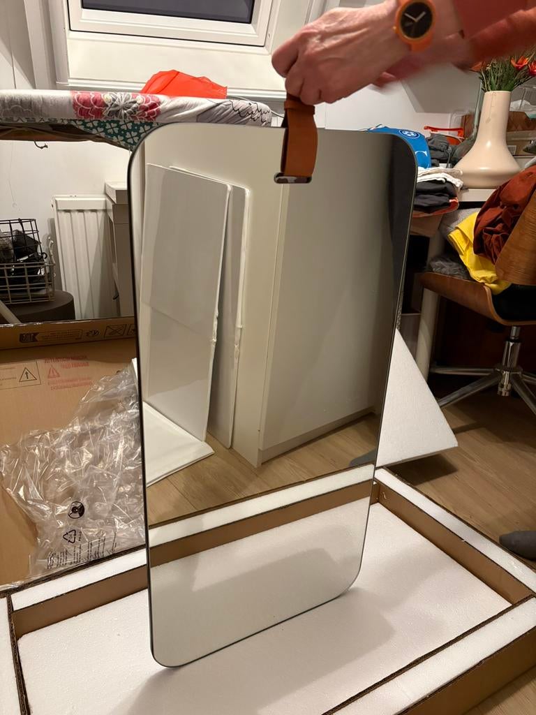 Spiegel van AM.PM Kombu, Ophalen, Nieuw, Minder dan 100 cm, Rechthoekig