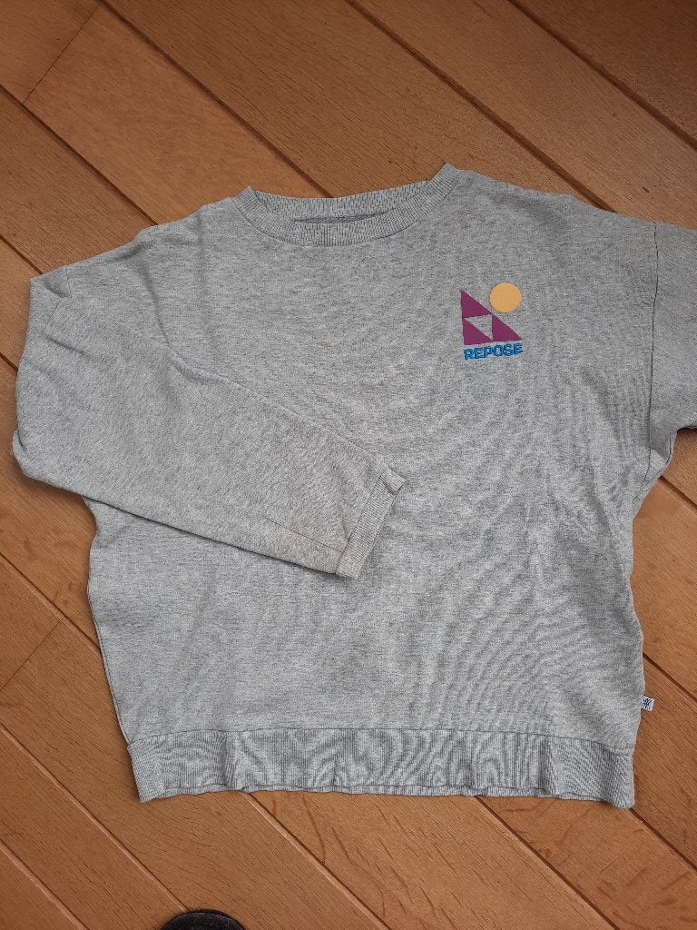 Repose Ams sweater licht grijs maat 140, Jongen of Meisje, Trui of Vest, Ophalen of Verzenden, Zo goed als nieuw