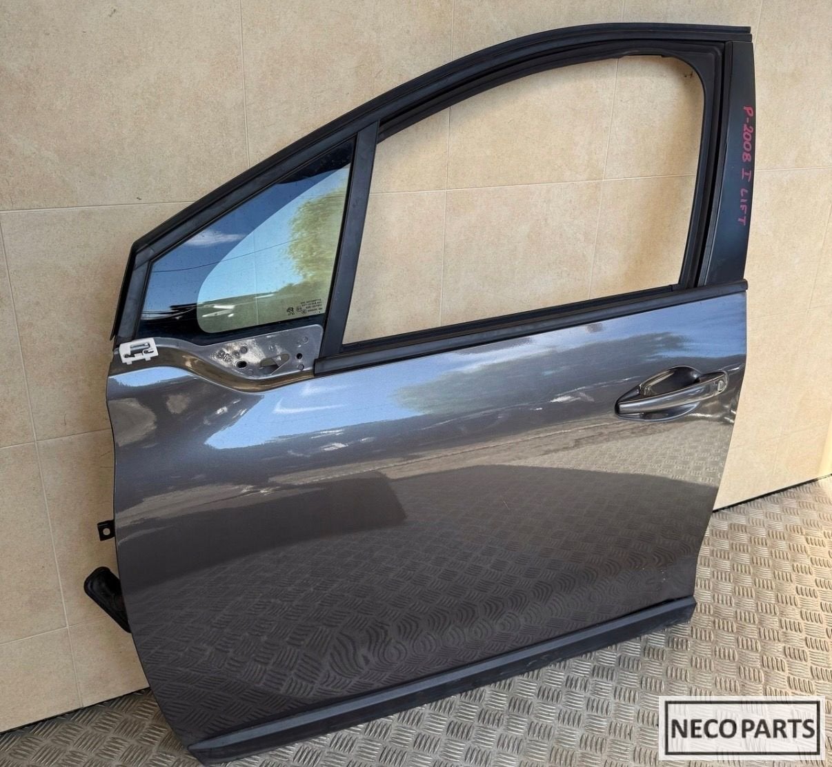 PEUGEOT 2008 I FACELIFT PORTIER DEUR LINKS ORIGINEEL, Gebruikt, -, Ophalen of Verzenden, Achter